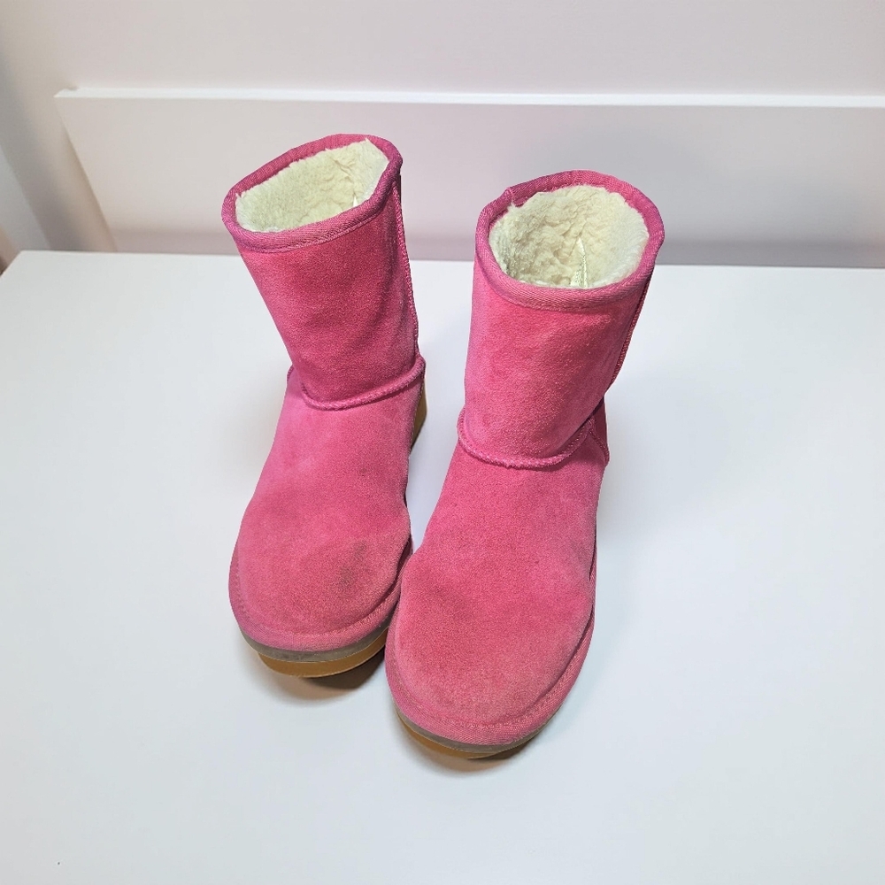 Koolaburra By UGG Pink Winter Cozy Suede Fleece Soft Warm Snow - Picture 3 of 9